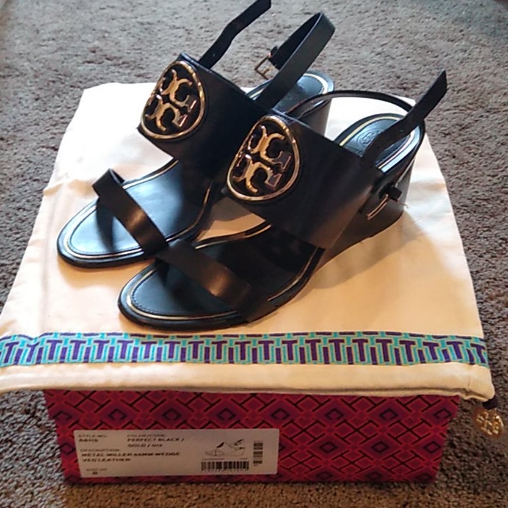 Tory Burch Metal Miller Wedge